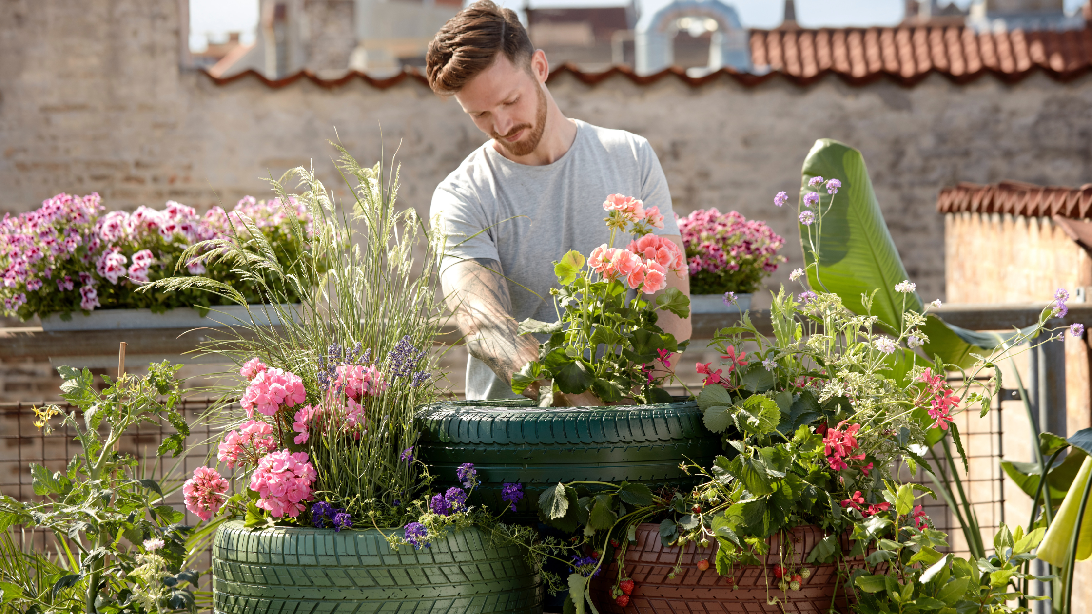Featured Image: How to create an eco-friendly garden at home Image of man working in his home garden