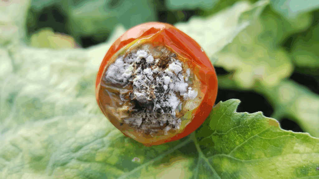 Featured Image Signs of Calcium Deficiency in Plants Image of bruised, rotten Apple with a calcium deficiency