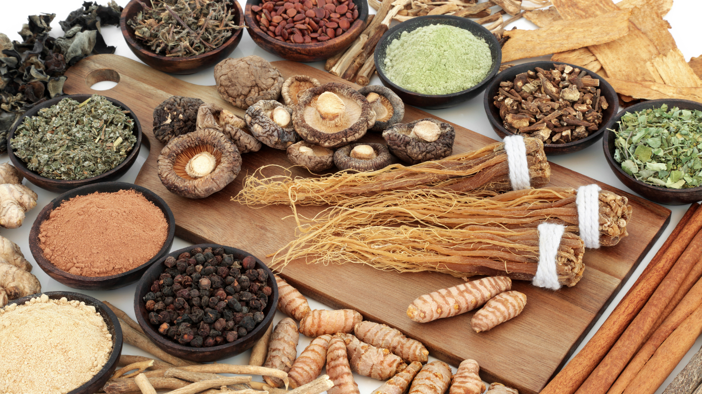 Adaptogen Stack Food Assortment of Herbs and Mushrooms